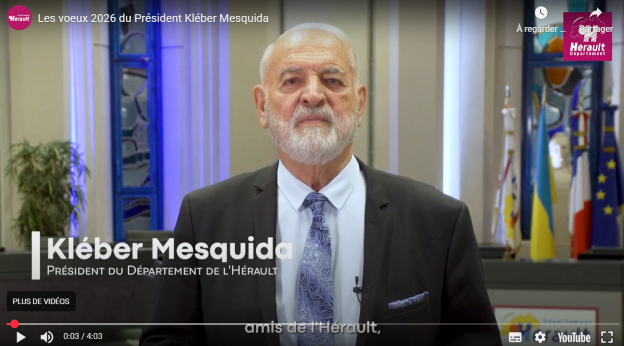 Vidéo : Les voeux du Président Kléber Mesquida