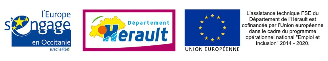 Logos Europe et Hérault